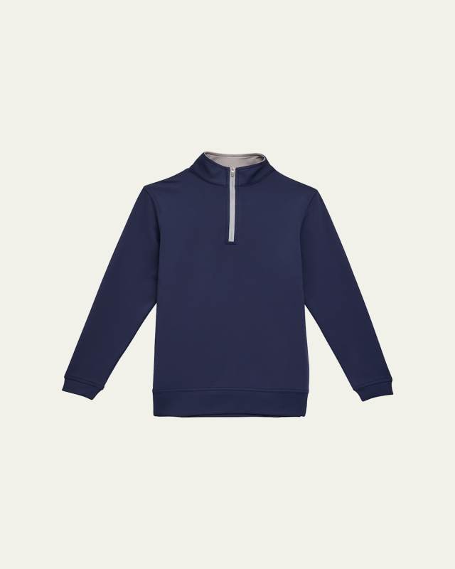 Stretch Terry Quarter Zip Popover, Youth
